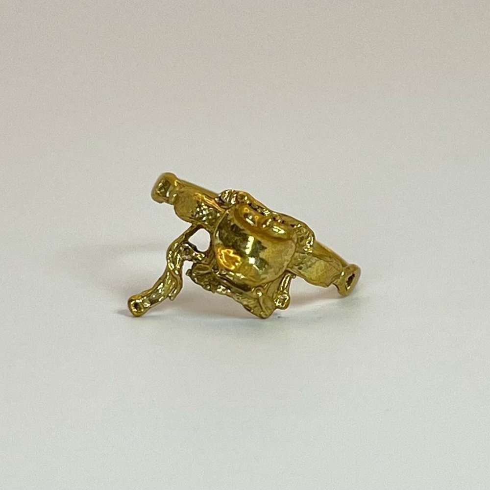 VERAMEAT Giddy Up Saddle Ring- Gold color- size 6